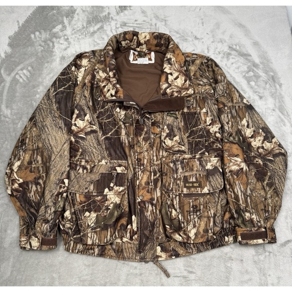 Gamehide Jackets & Blazers - Gamehide Camo Hunting Jacket Mens XL Hush Hide Mossy Oak Break Up Coat Cargo